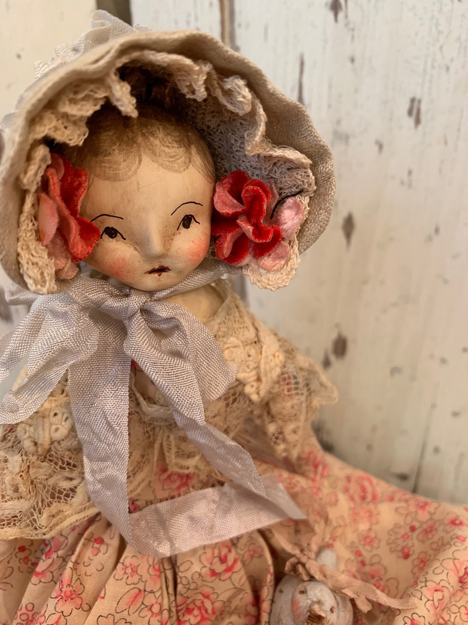 Hat with Flowers Doll